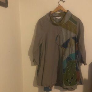 Mao mam piece, gray, green, and blue new no tags